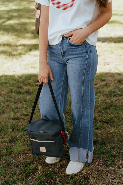 Adore You High Rise Cuffed Wide Jeans