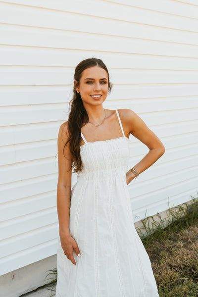 Dani Embroidered Midi Dress White ZD253395