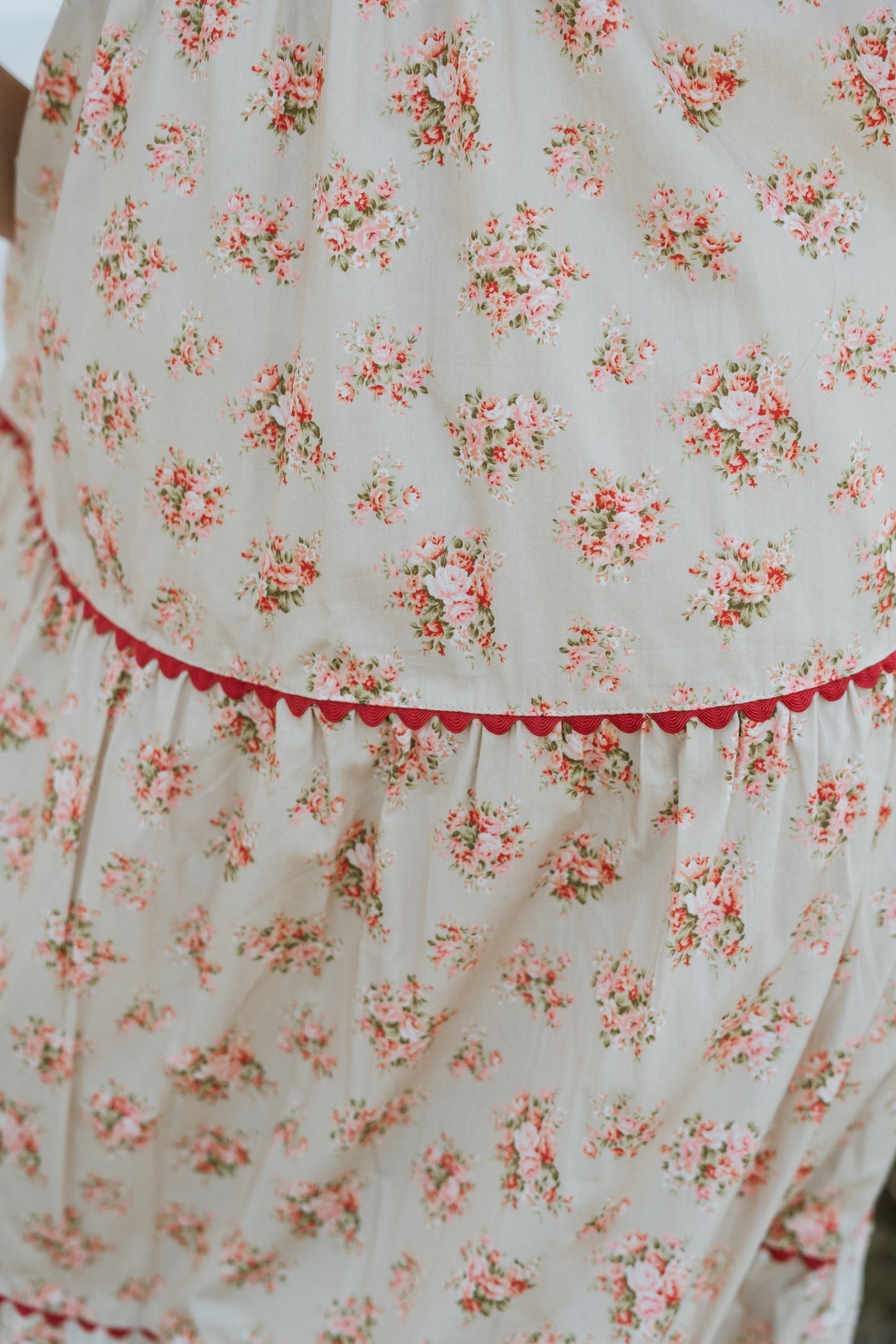 Taupe/Red Bow Maxi Dress ID39820-02