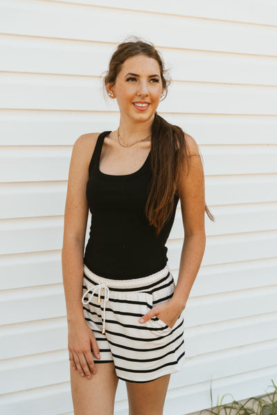 Dax Striped Shorts Crystal ZS253229