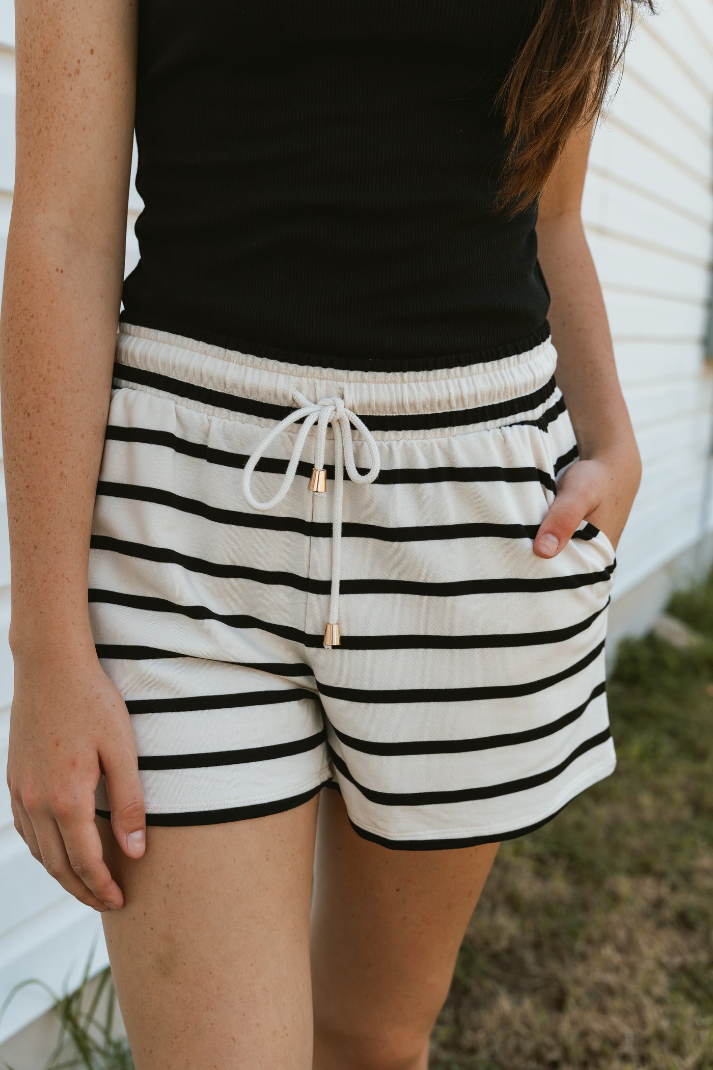 Dax Striped Shorts Crystal ZS253229