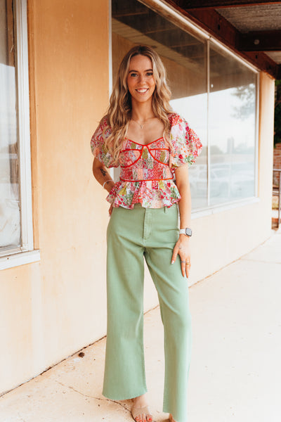 Matcha Straight Wide Leg Denim Pants MMP623
