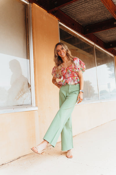 Matcha Straight Wide Leg Denim Pants MMP623