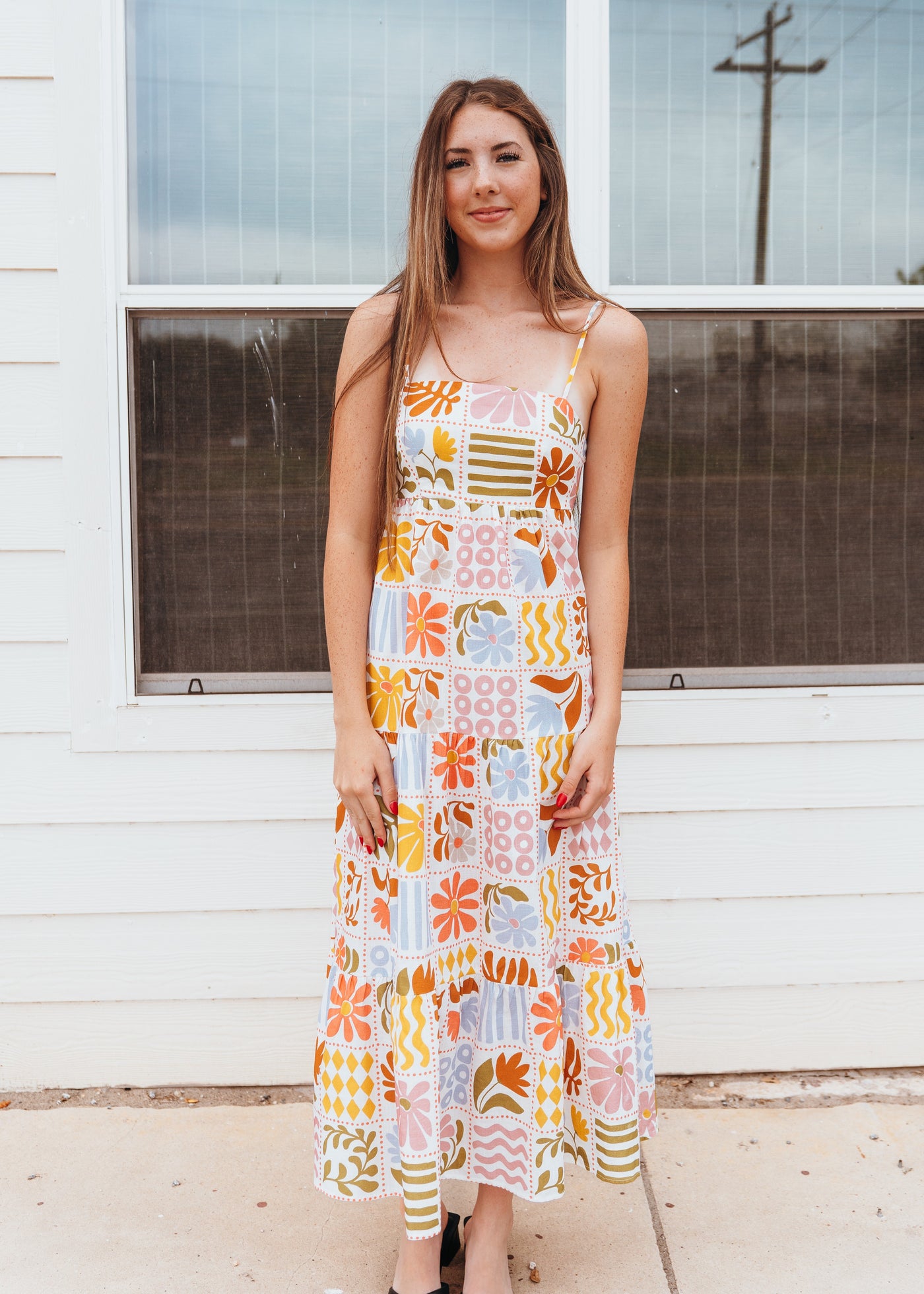 Multi Floral Print Maxi Dress BD5677