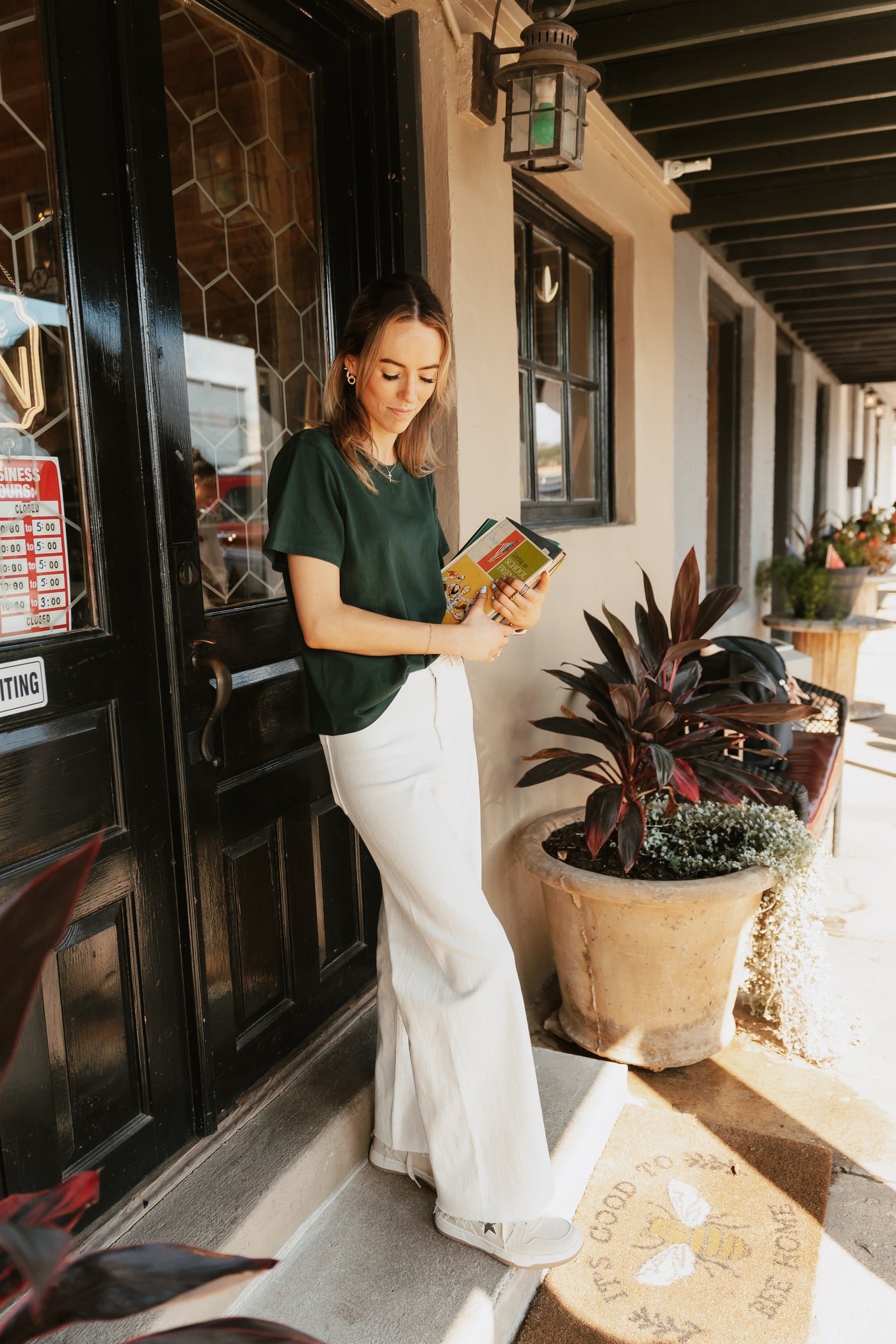 Cream Straight Wide Leg Pants MMP623