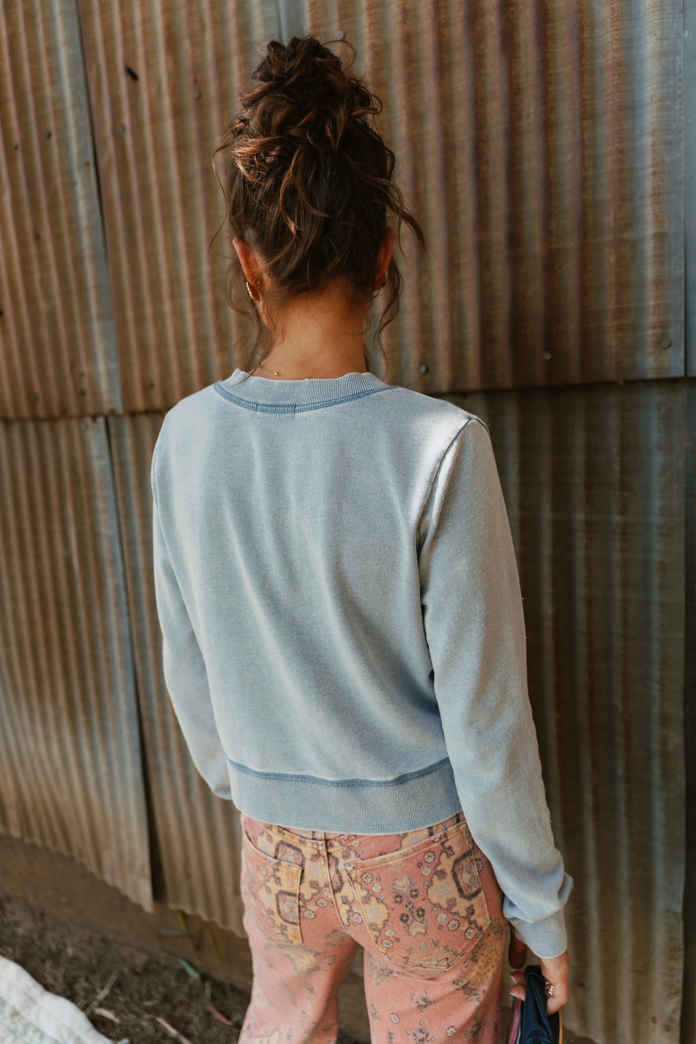 Daily Knit Denim Cardigan Washed Indigo ZT253221