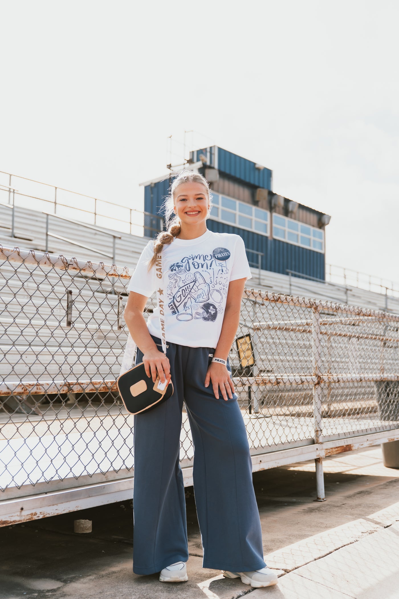 Pirate Navy Football Icon Tee