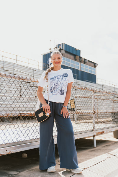 Pirate Navy Football Icon Tee