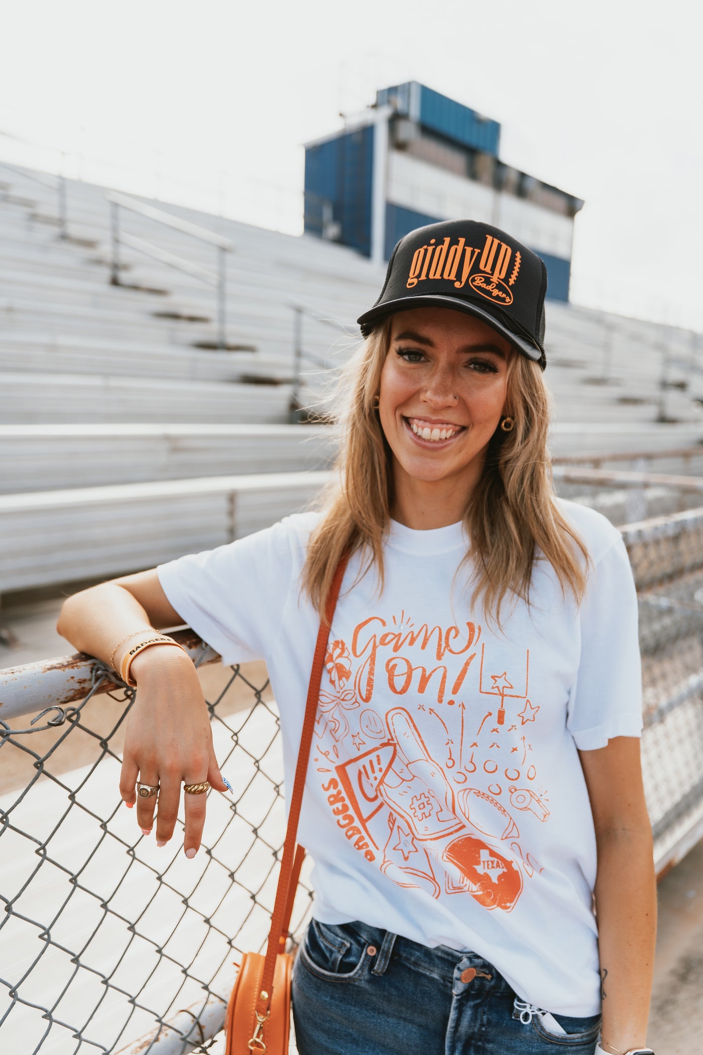 Badgers Orange Football Icon Tee