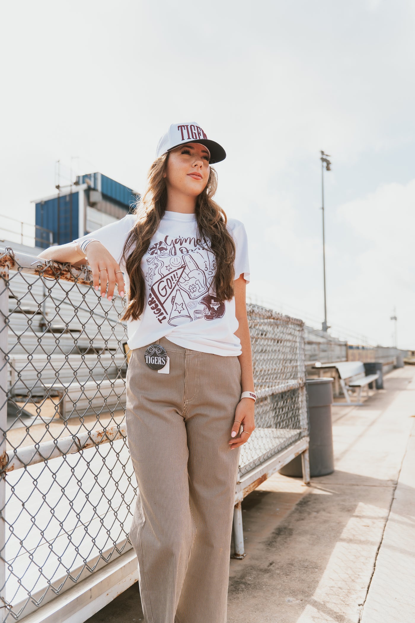 Tigers Maroon Football Icon Tee