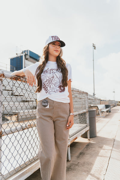 Tigers Maroon Football Icon Tee