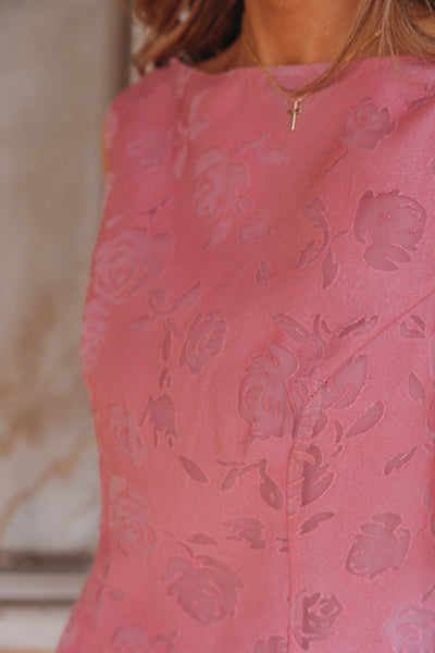 Pink Alden Floral Mini Dress N1900D-1