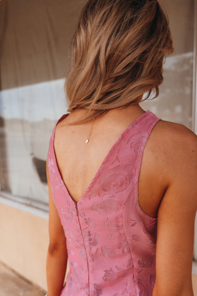 Pink Alden Floral Mini Dress N1900D-1