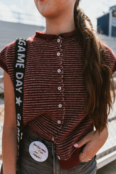 Wine Sweater Vest Cardigan TBW13703