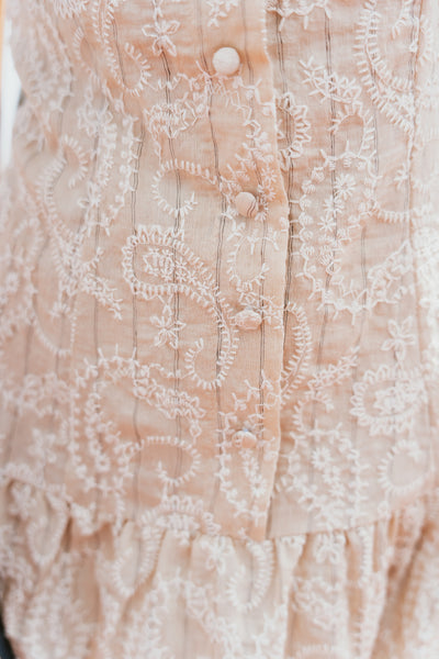 Natural Paisley Embroidered Sleeveless Mini Dress BRD3612-2
