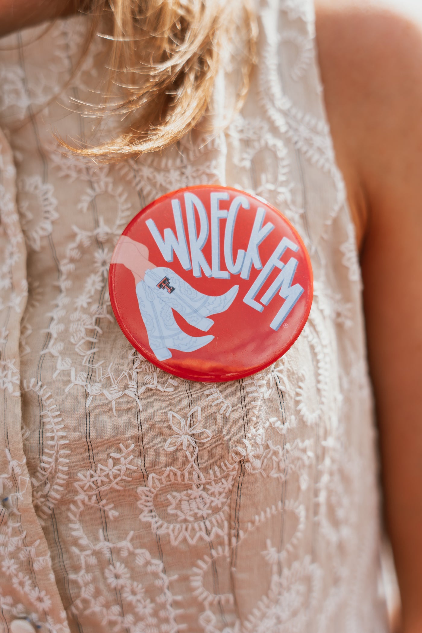 Wreck 'Em Boots Button