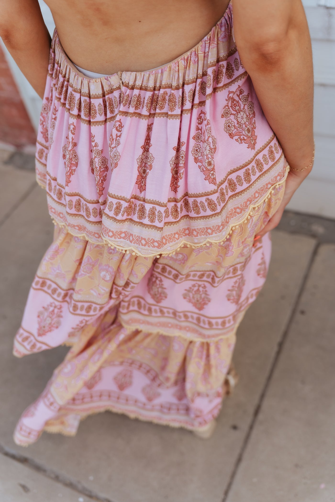 Yellow Tiered Maxi Dress ID7063