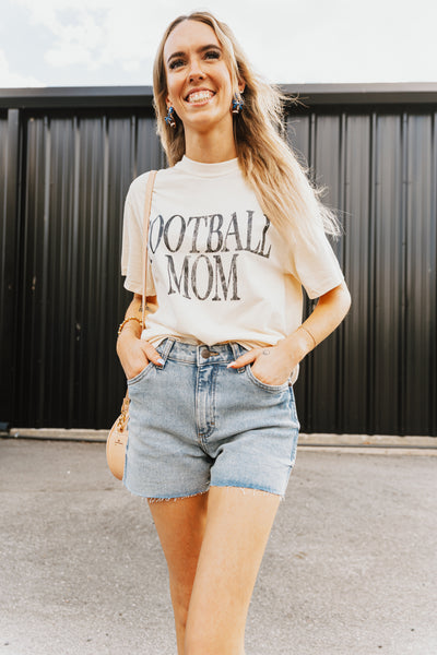 Ivory Football Mom Tee