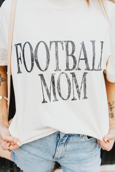Ivory Football Mom Tee