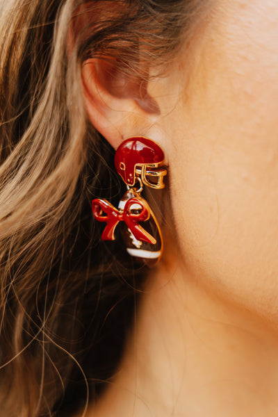 Enamel Football & Helmet Earrings