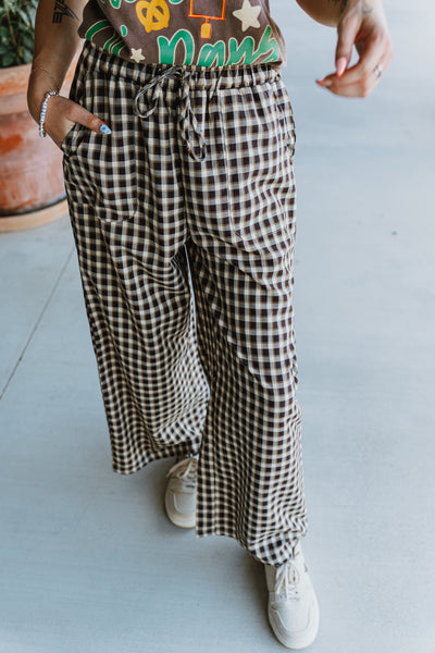 Black Gingham Pant TH2109