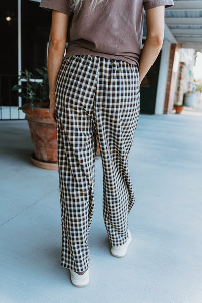 Black Gingham Pant TH2109