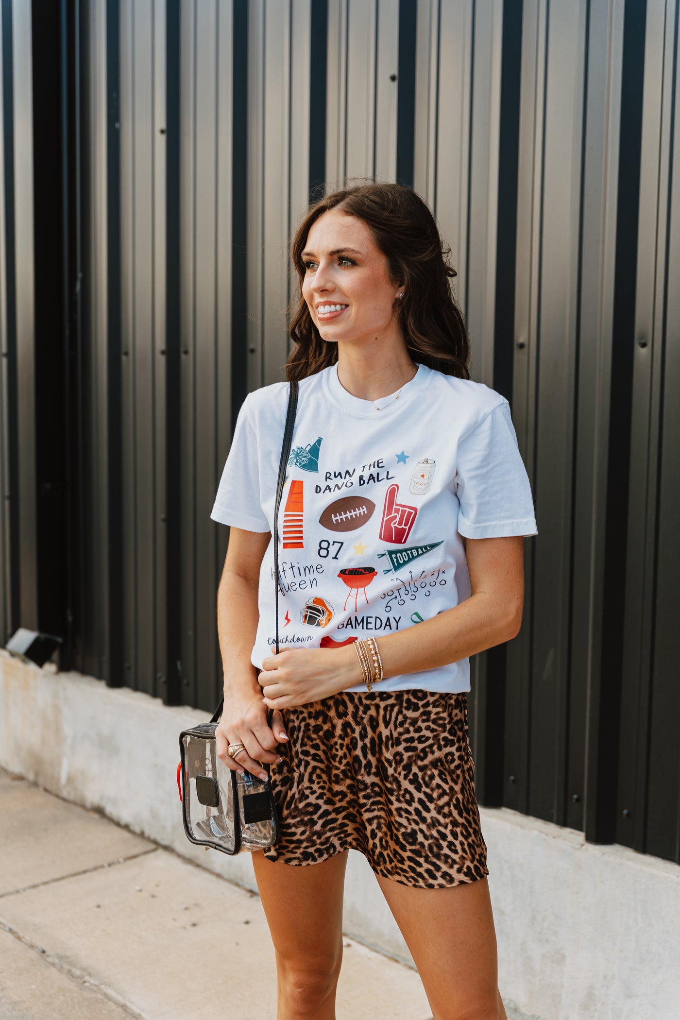 White Run The Ball Tee