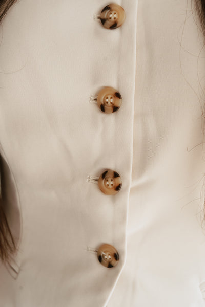 Nude Button Down Vest TI5026FO