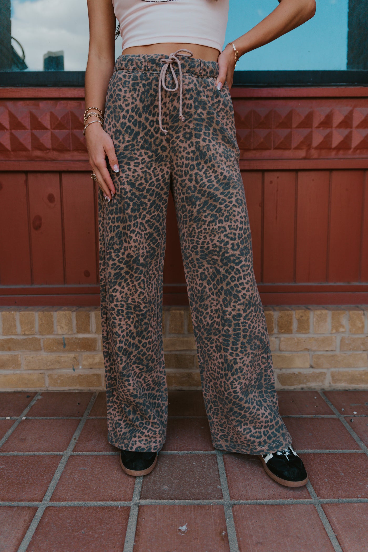 Hunter Leopard Kint Pant Desert Tan ZP253355