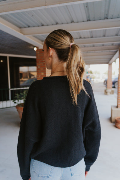 Black Lightweight Cardigan TBW237