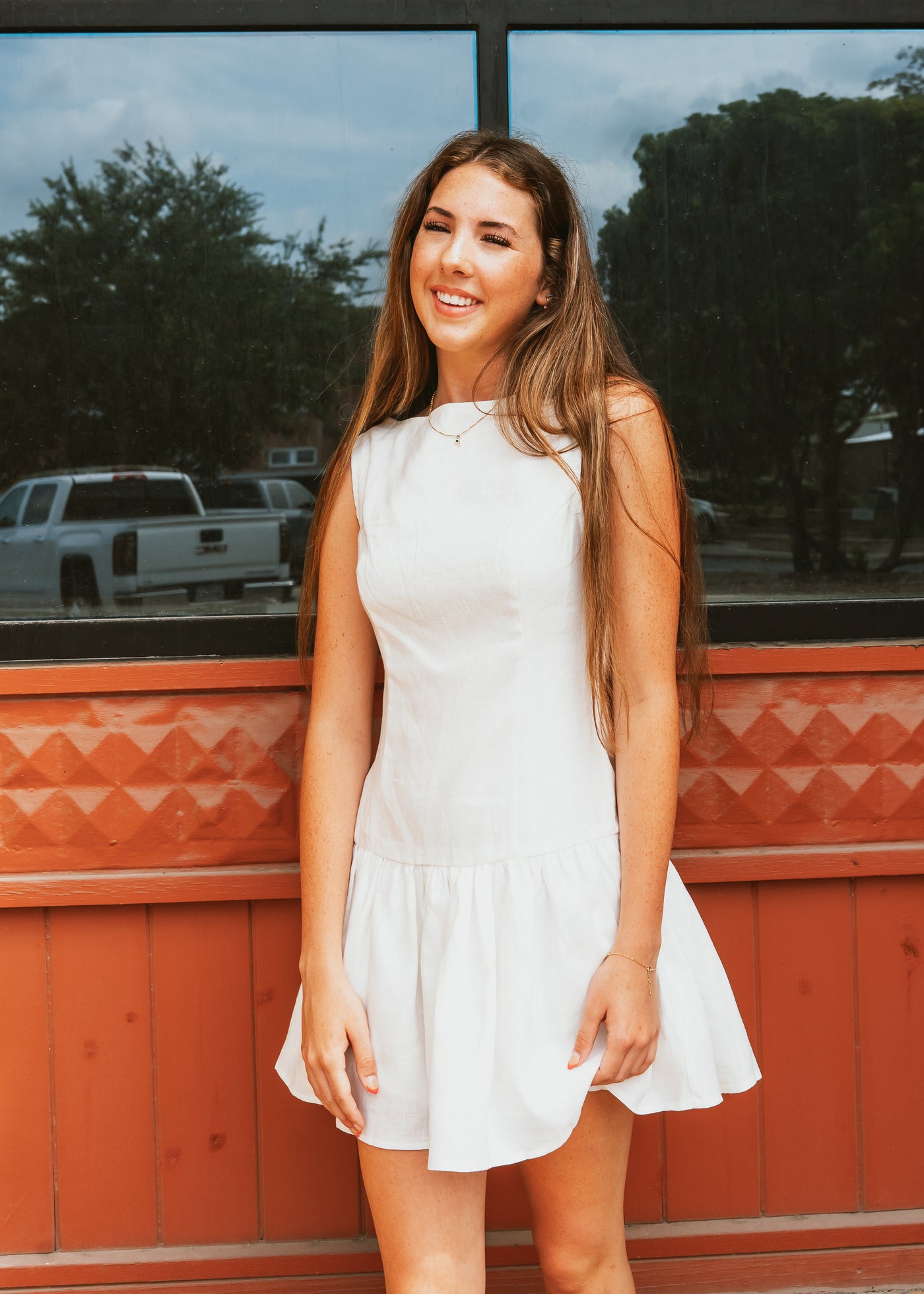Off White Madelyn Mini Dress N1900D-2