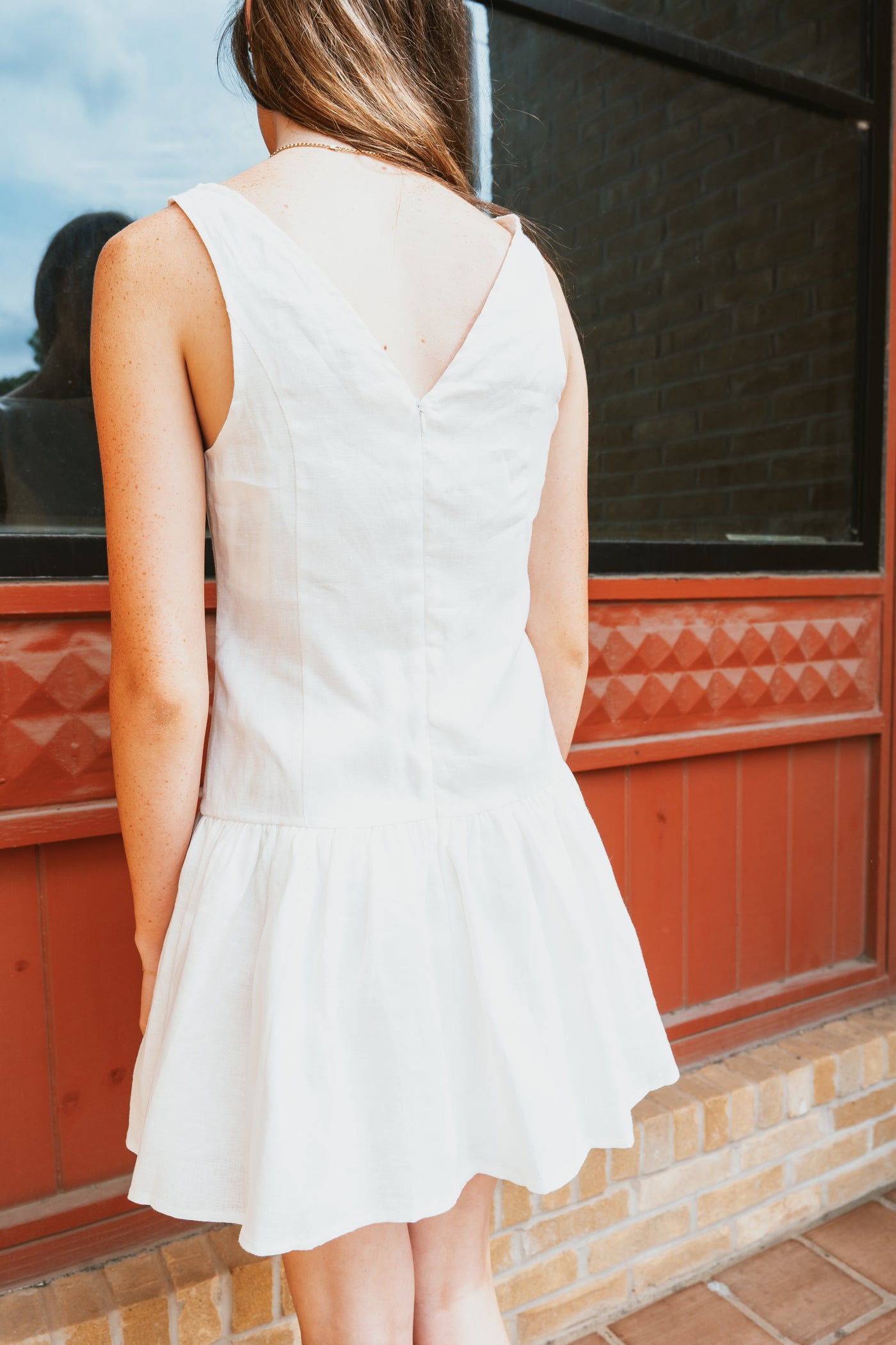 Off White Madelyn Mini Dress N1900D-2