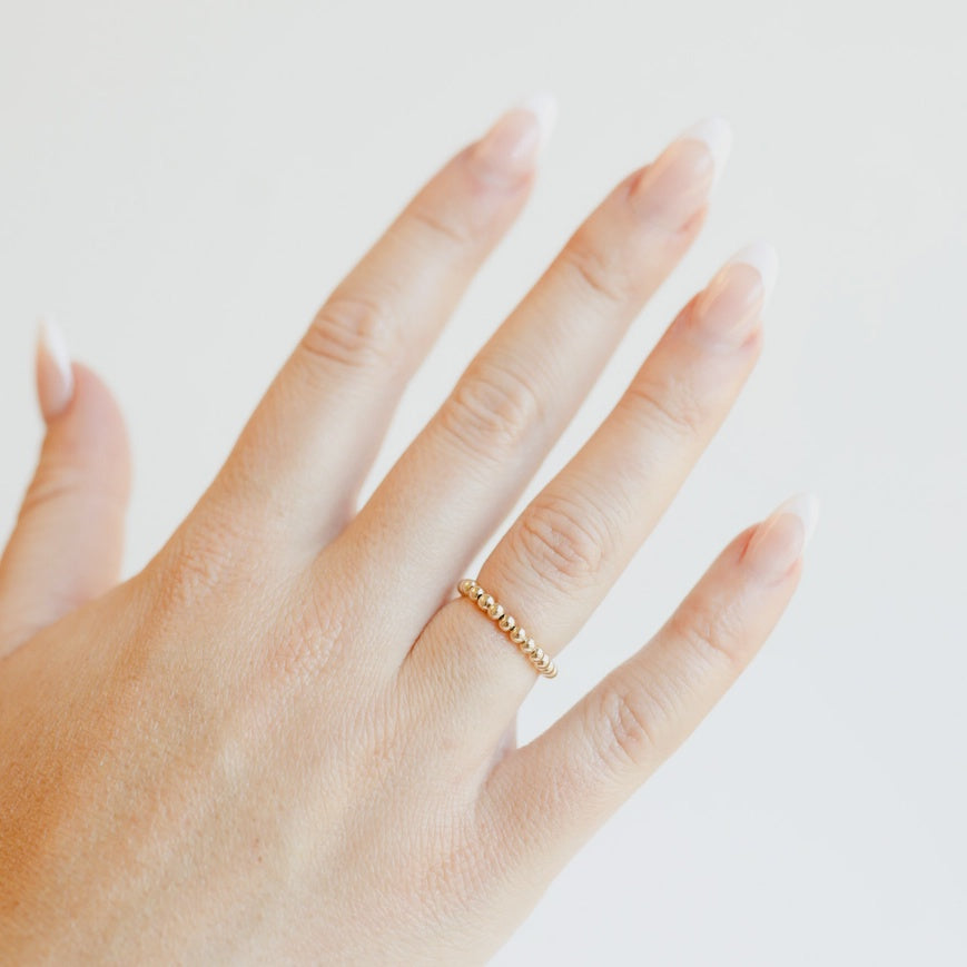 Ella Gold Beaded Ring