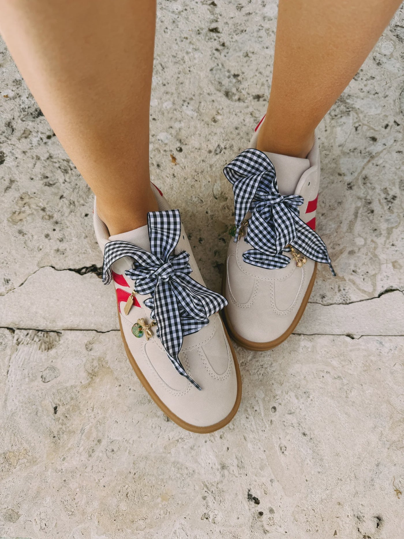 Gingham Shoe Charms