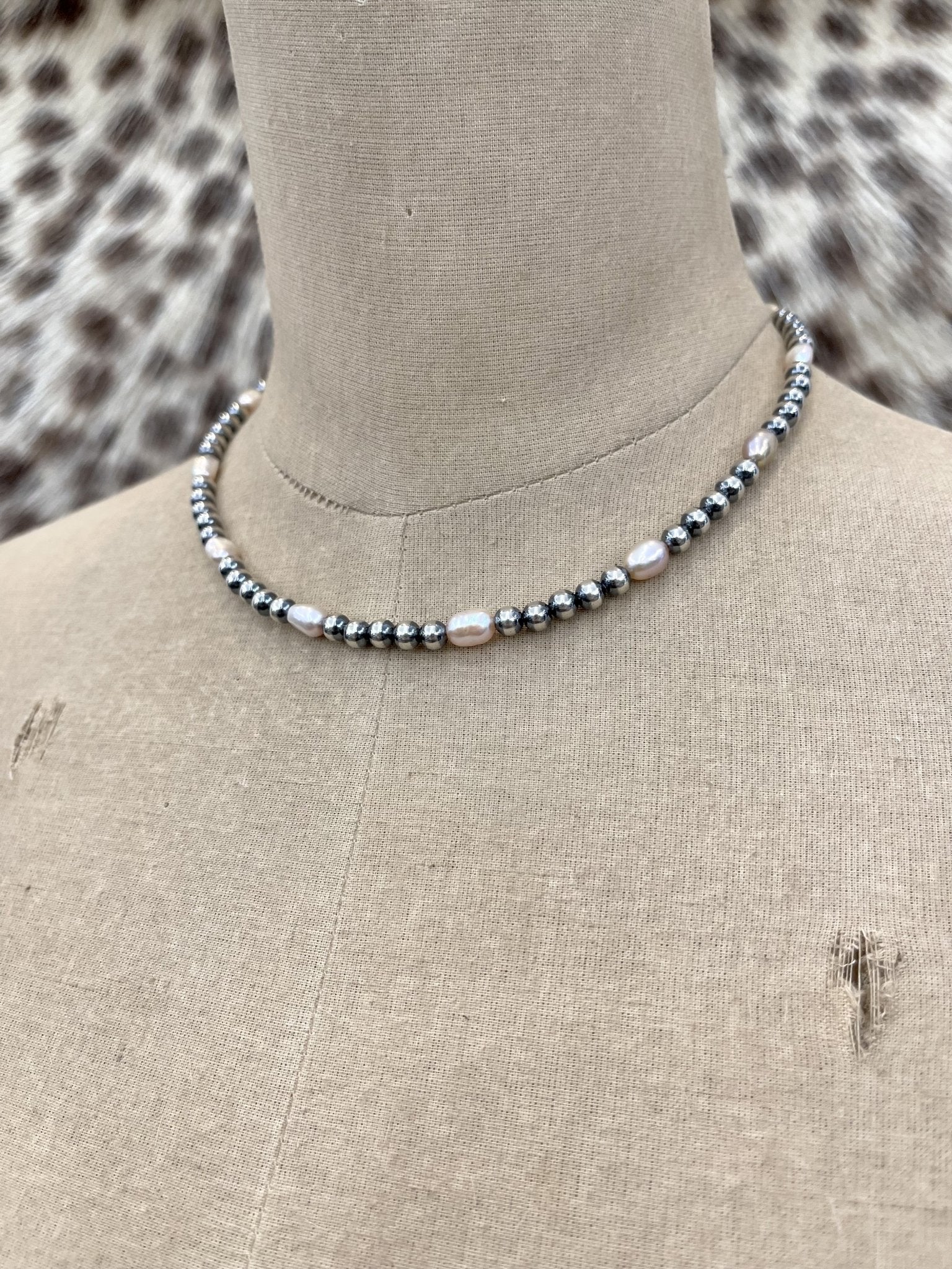 16" 5MM Sterling/Pearl Necklace - Southern Soule Designs