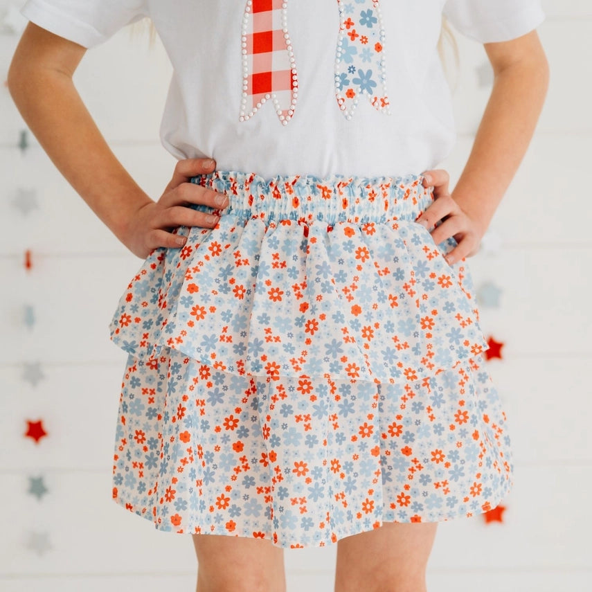 Patriotic Floral Skort TT-04 PTF