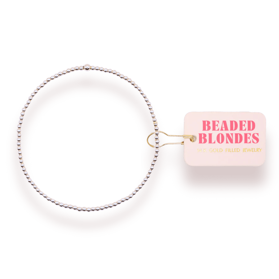 2 MM Silver Beaded Bracelet - Southern Soule Designs