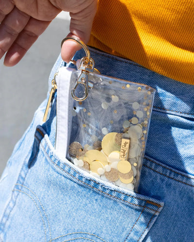 Good as Gold Confetti Mini Wallet Keychain
