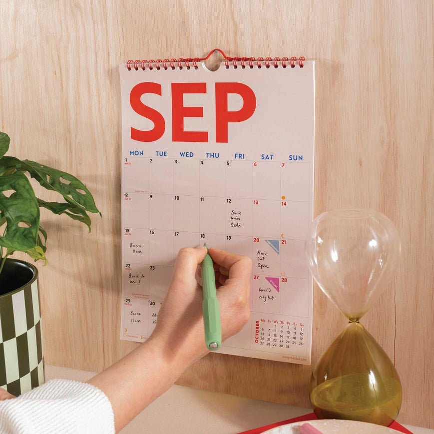 2025 - 2026 A4 Mid - Year Calendar - Simply Bright Design - Southern Soule Designs