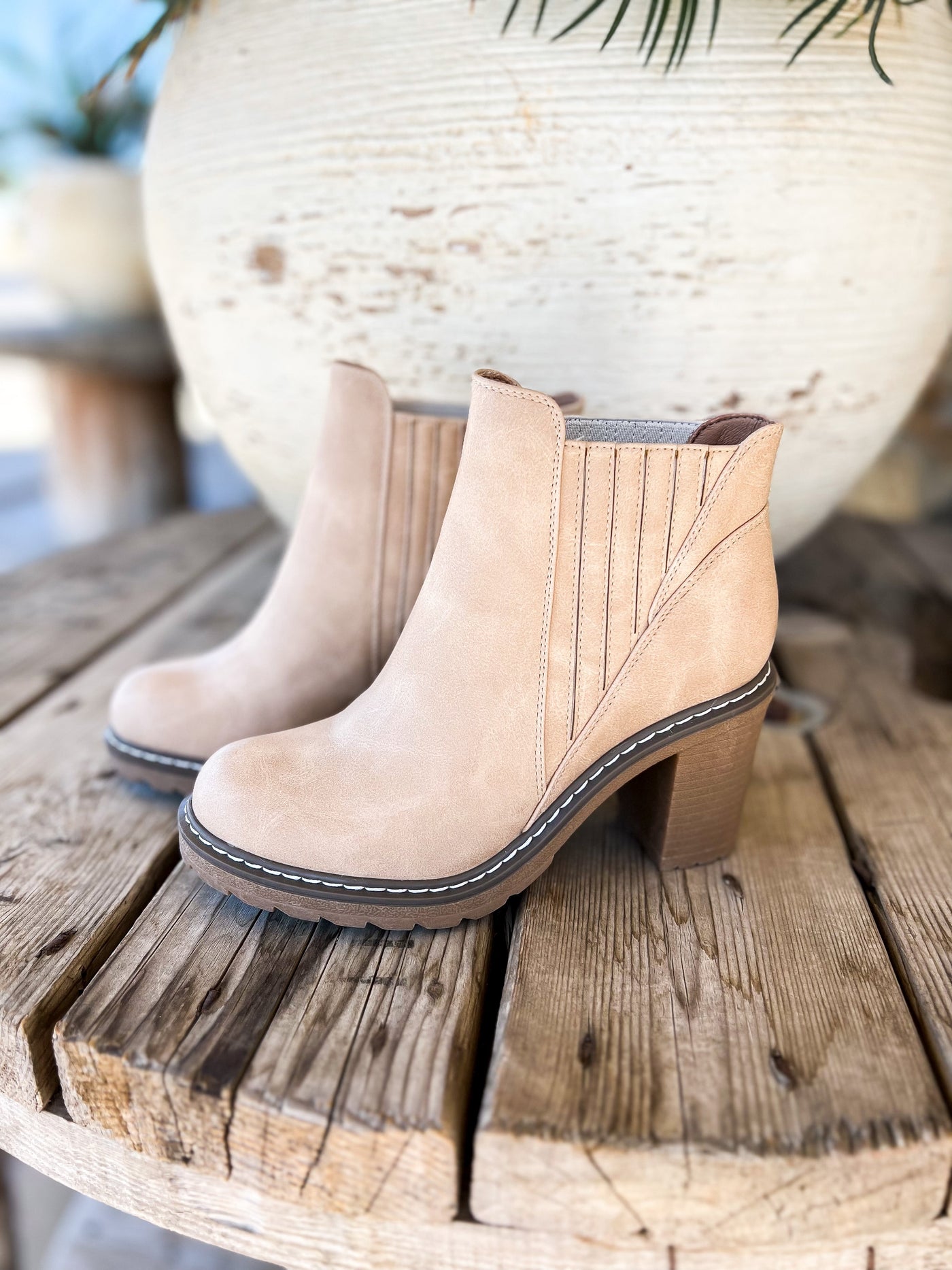 Pecan Pie Ivory Bootie