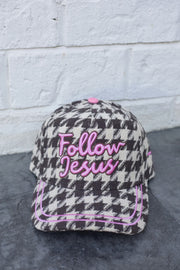 Follow Jesus Houndstooth Hat