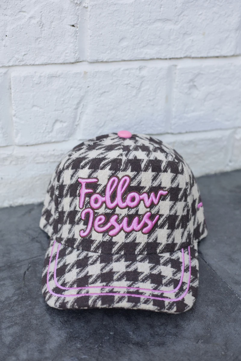 Follow Jesus Houndstooth Hat