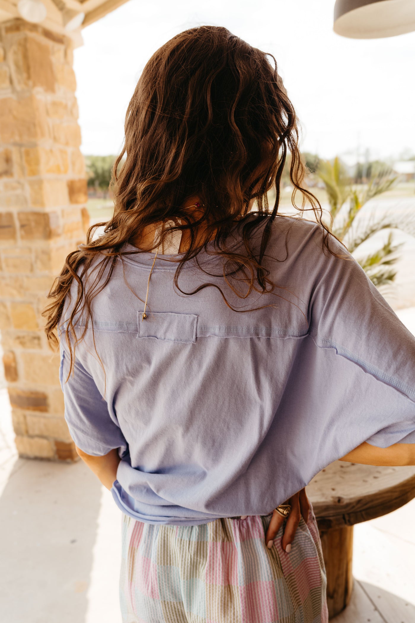 Sky Oversized Crop Comfy Top NT12068