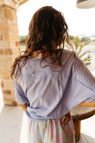 Sky Oversized Crop Comfy Top NT12068