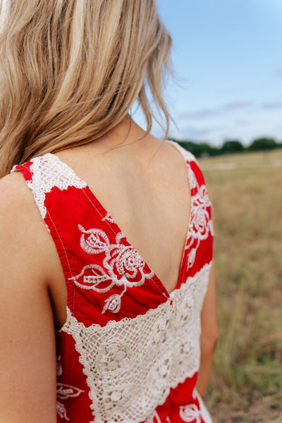 Louisa Red Mini Dress S1520D-8