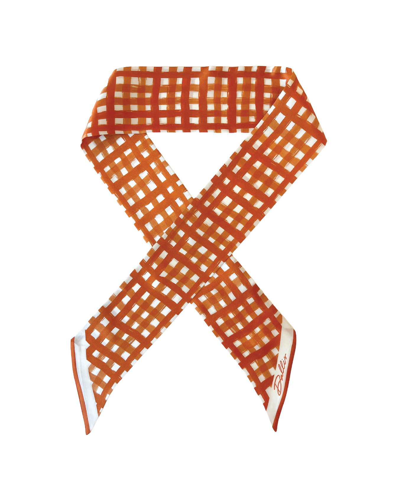 Tailgate Check Twilly in Burnt Orange -TW-TC-BO
