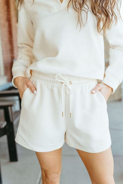 Lindsay Ivory Top and Shorts Set