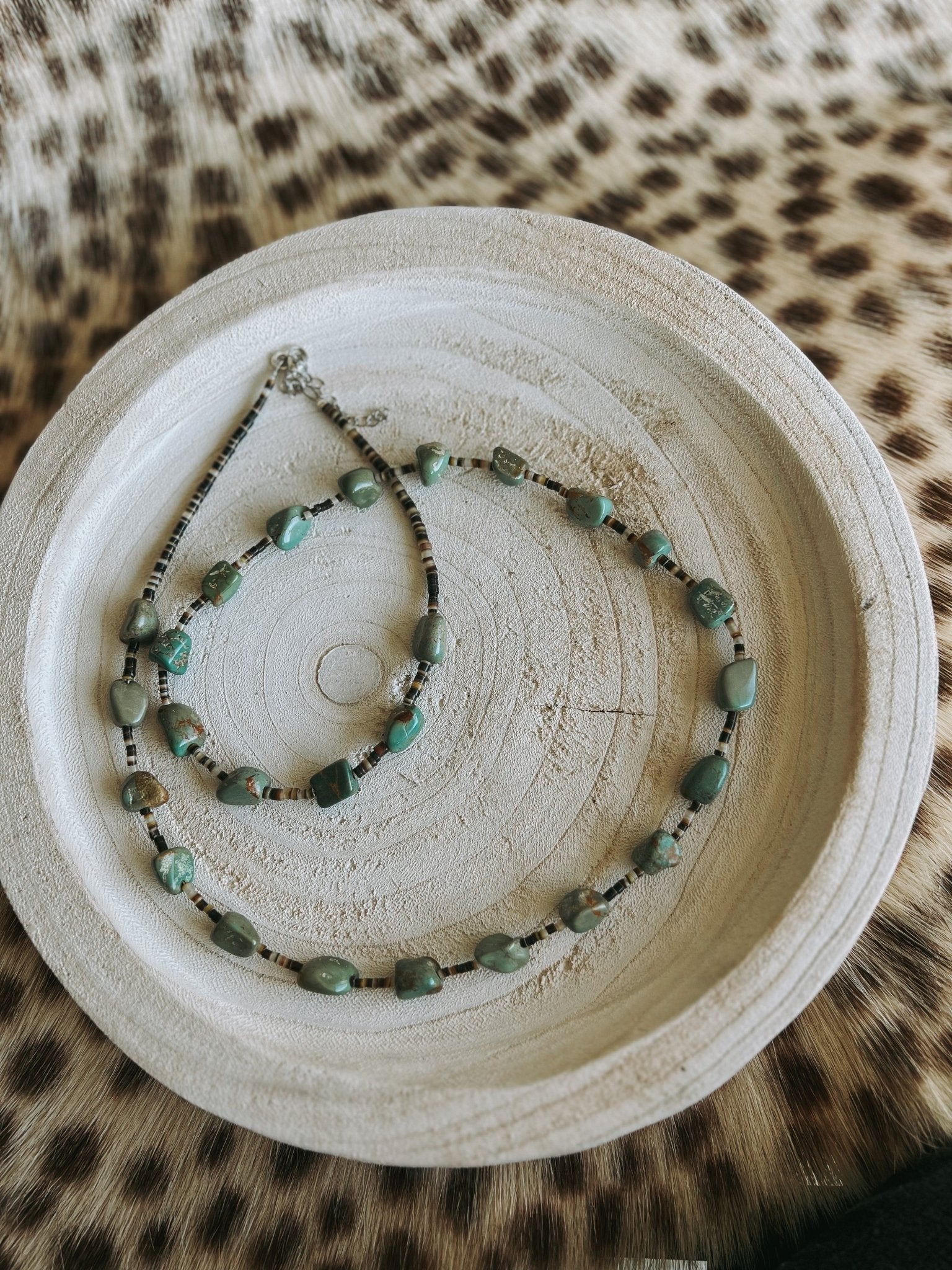 32” Turquoise Beaded Necklace - Southern Soule Designs