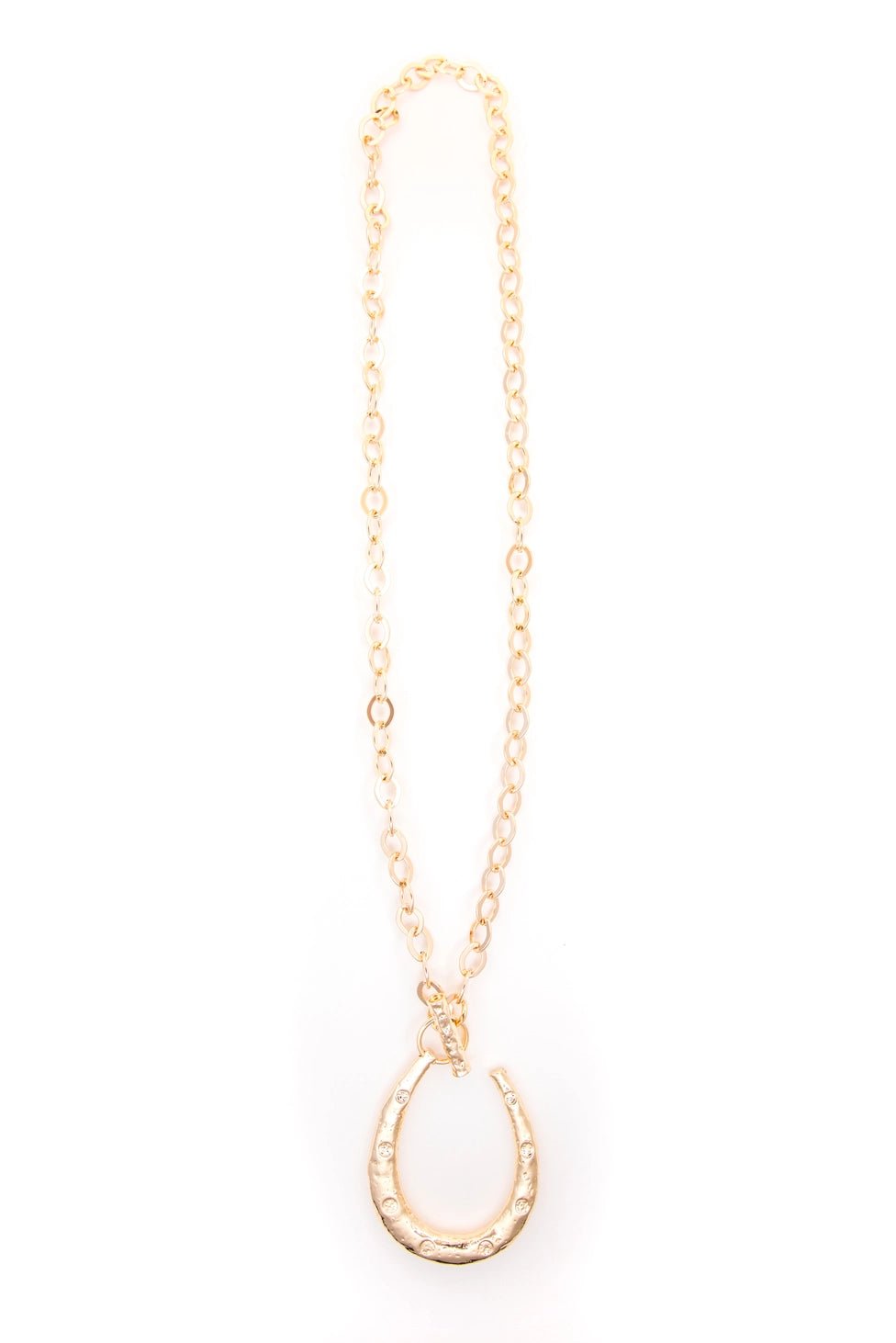 34" Chain Necklace with Horseshoe Pendant - Southern Soule Designs