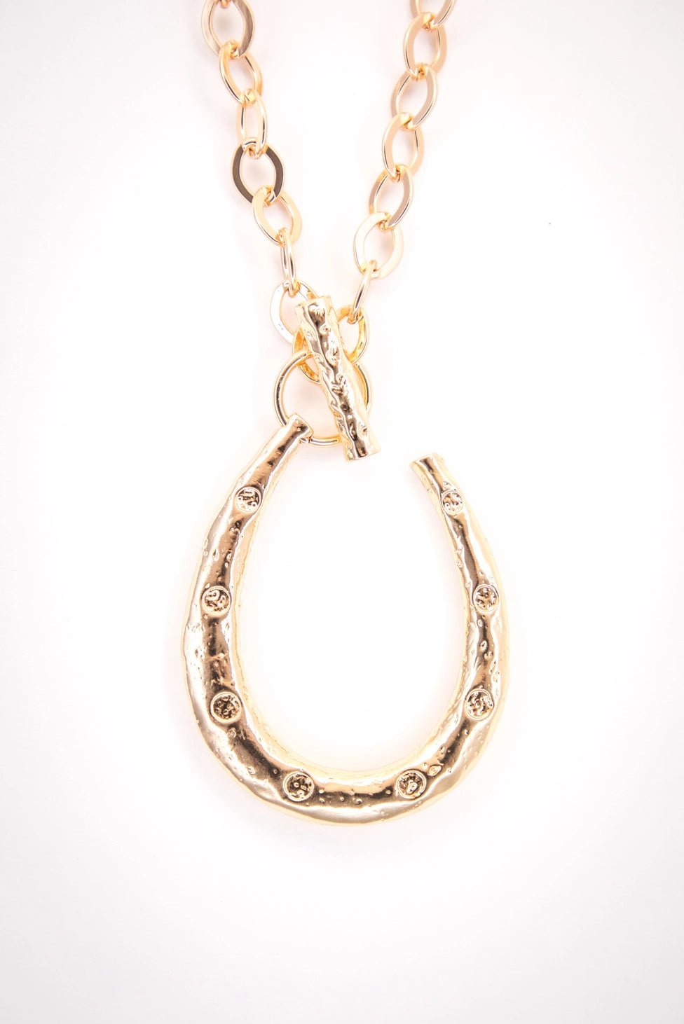 34" Chain Necklace with Horseshoe Pendant - Southern Soule Designs